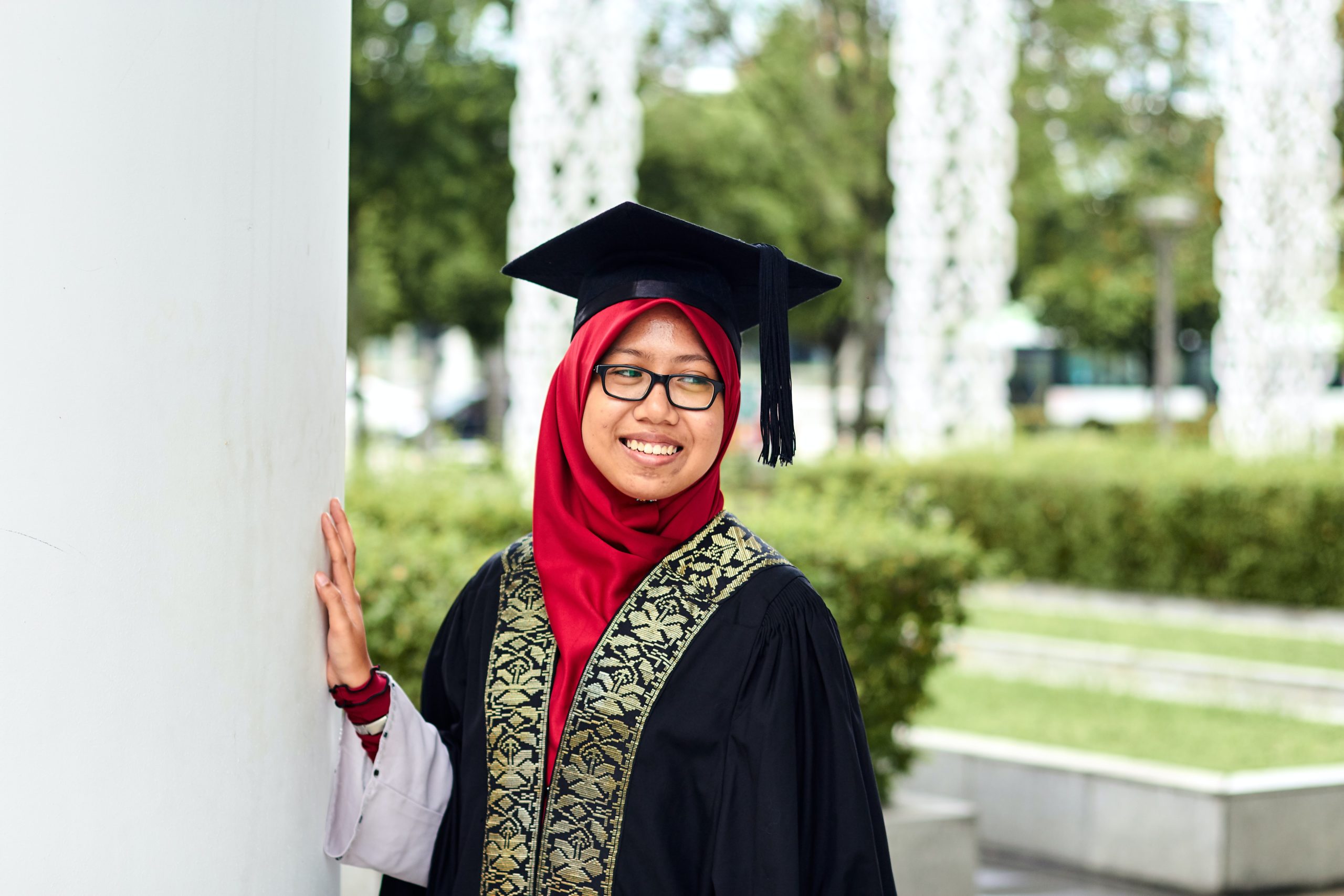happy student graduating
